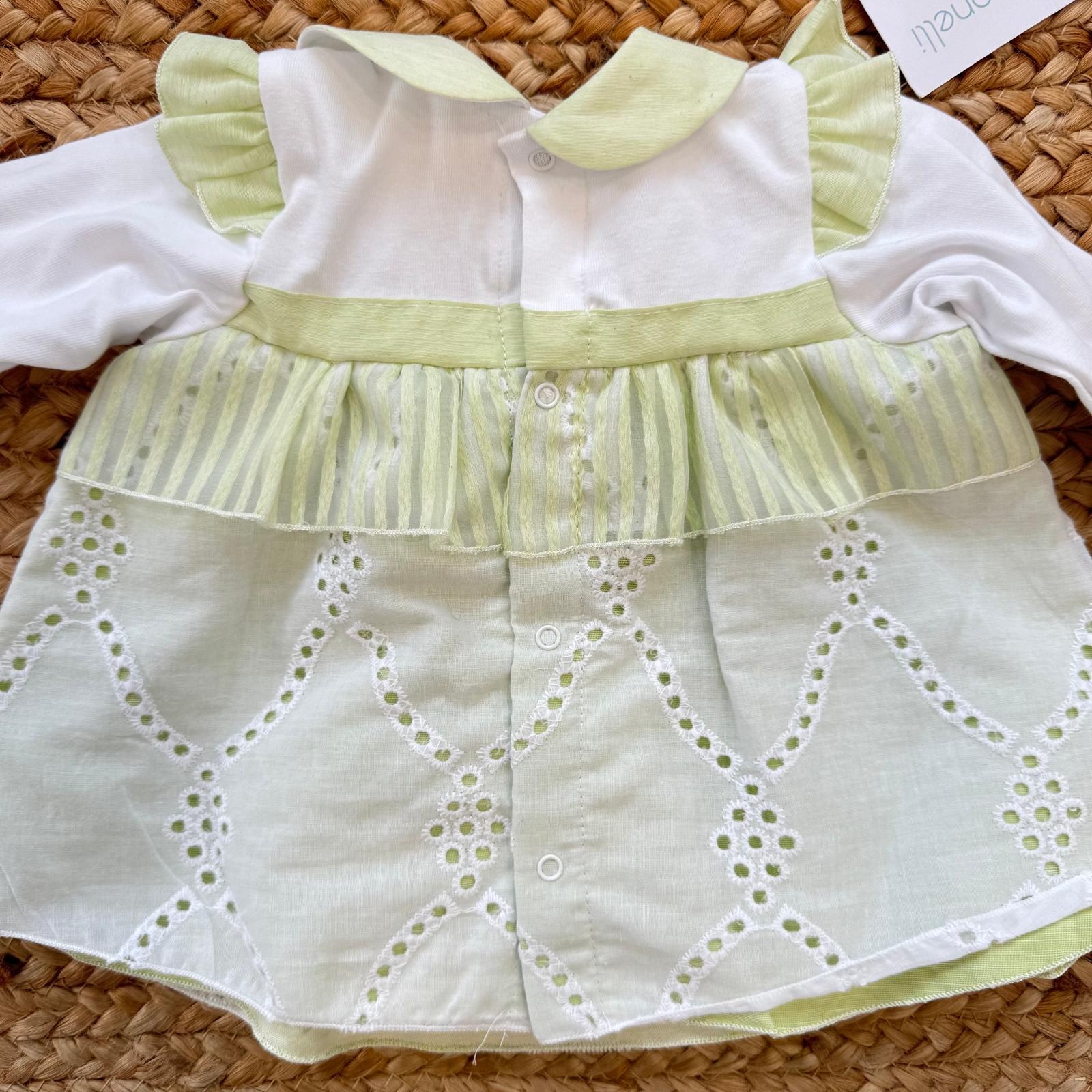 retro tutina neonata elegante con bottoni