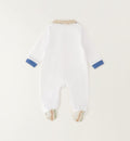 retro tutina neonato bianca maniche lunghe