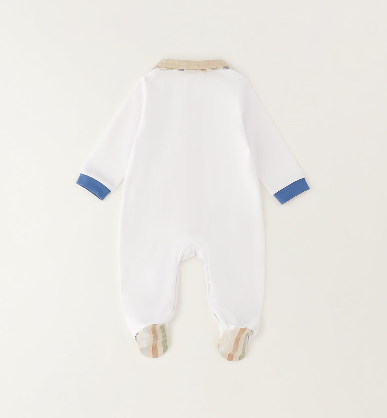 retro tutina neonato bianca maniche lunghe
