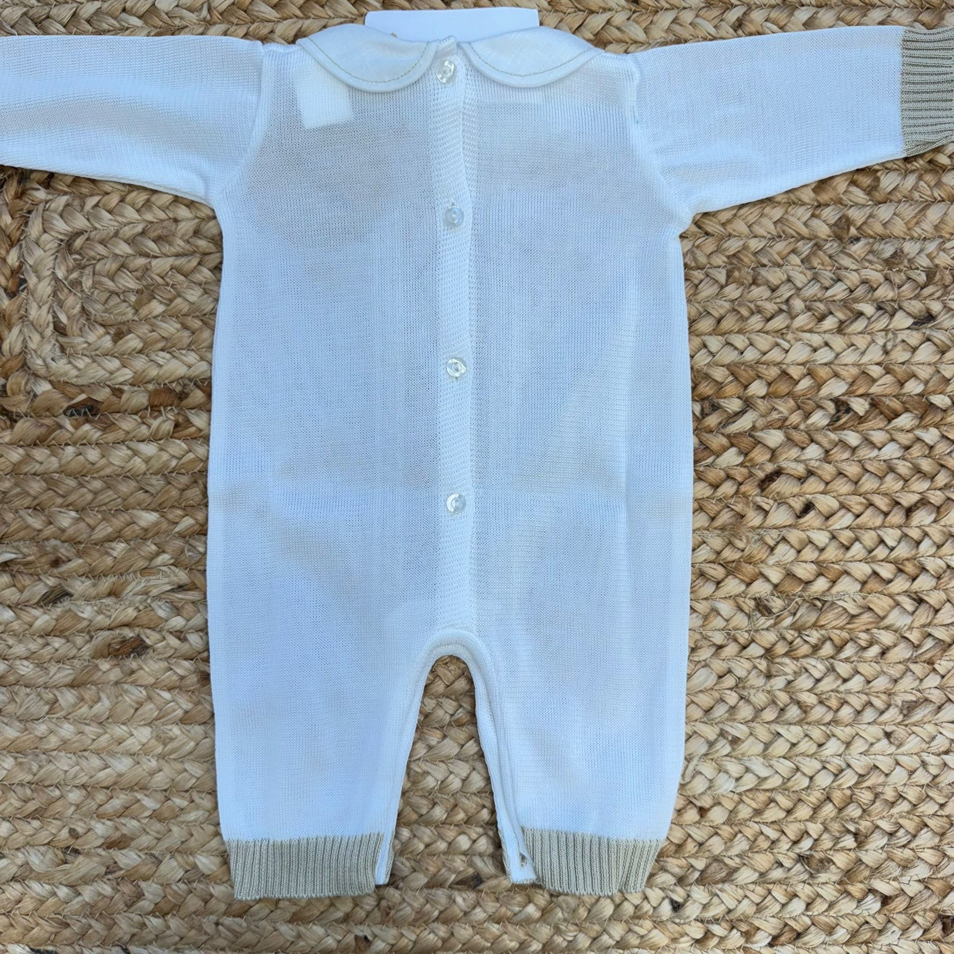 retro tutina neonato 100% cotone con apertura bottoni