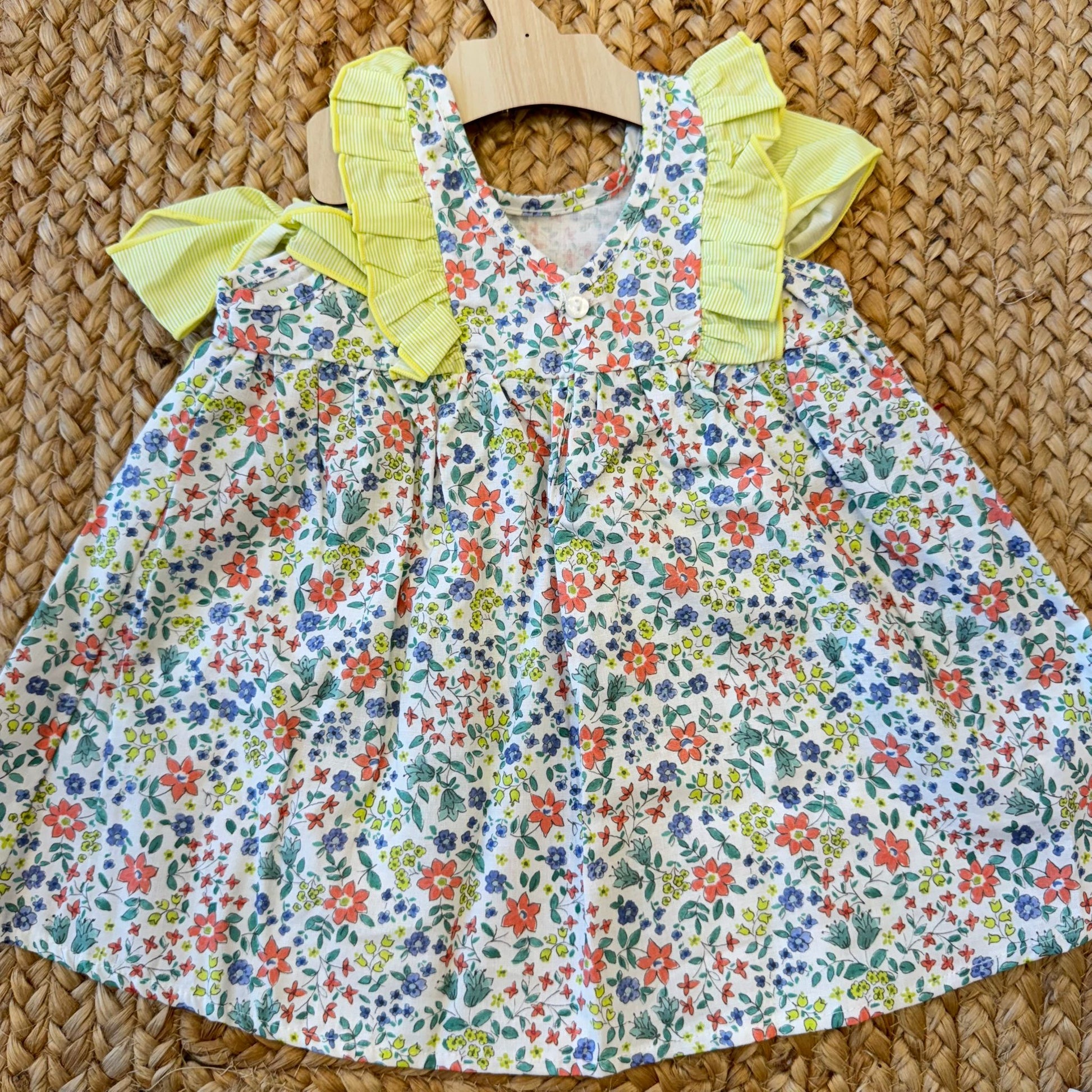 retro vestito neonata floreale
