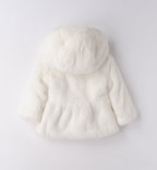 retro cappotto bambina elegante panna