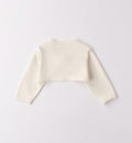 retro cardigan panna bimba in cotone e lana