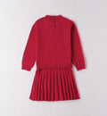 retro completo bambina rosso maglia e gonna
