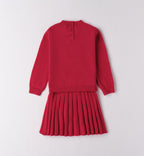 retro completo bambina rosso maglia e gonna