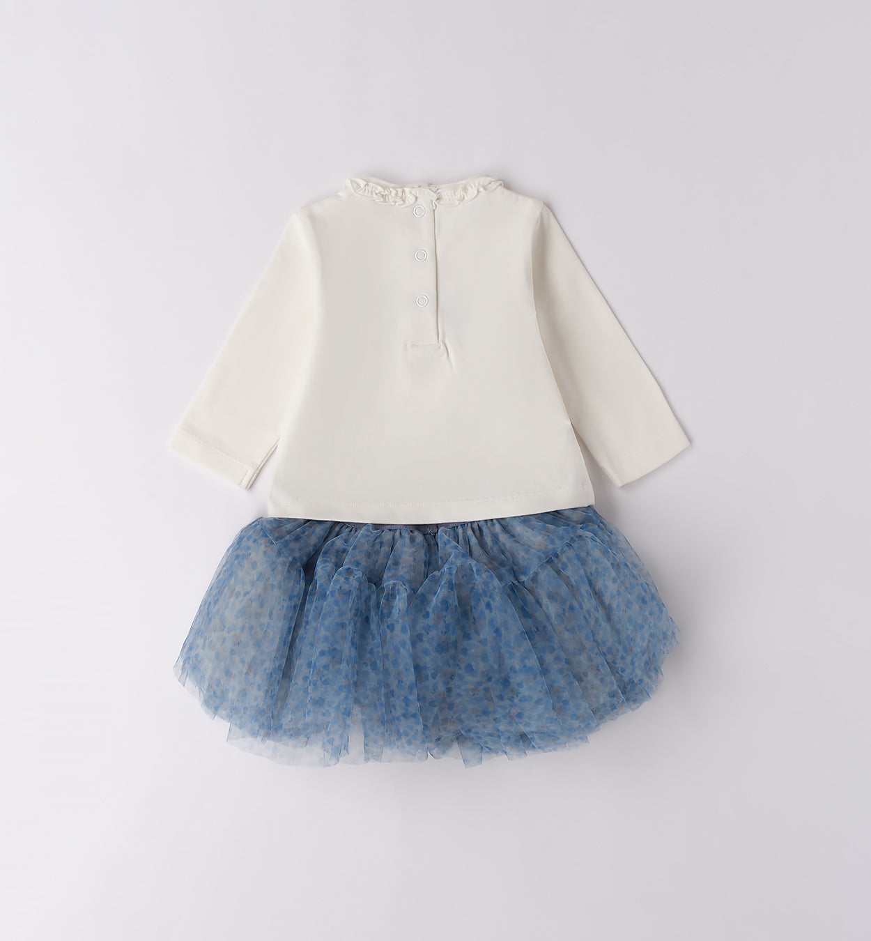 retro completo neonata caldo cotone panna e blu