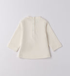 retro maglia panna bambina cotone