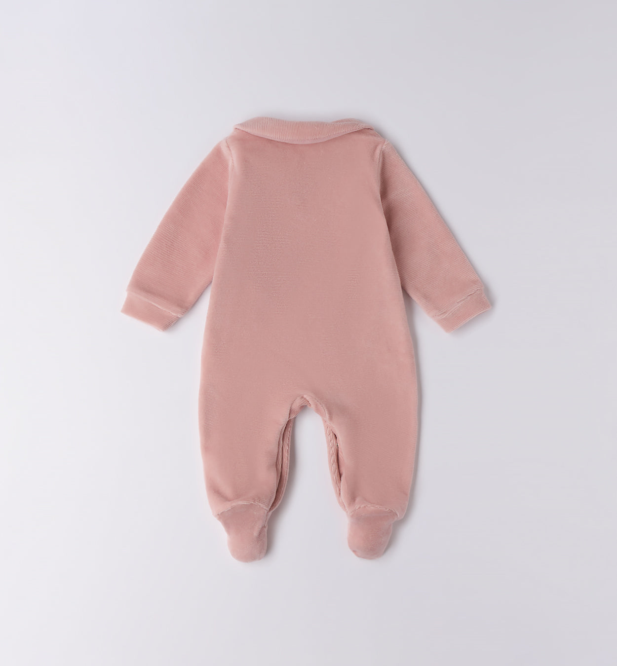 retro tutina ciniglia rosa neonata con colletto