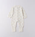 retro tutina neonato caldo cotone panna con stampa animaletti