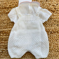 retro salopette neonata cotone lavorata