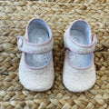 Scarpa culla glitter avorio