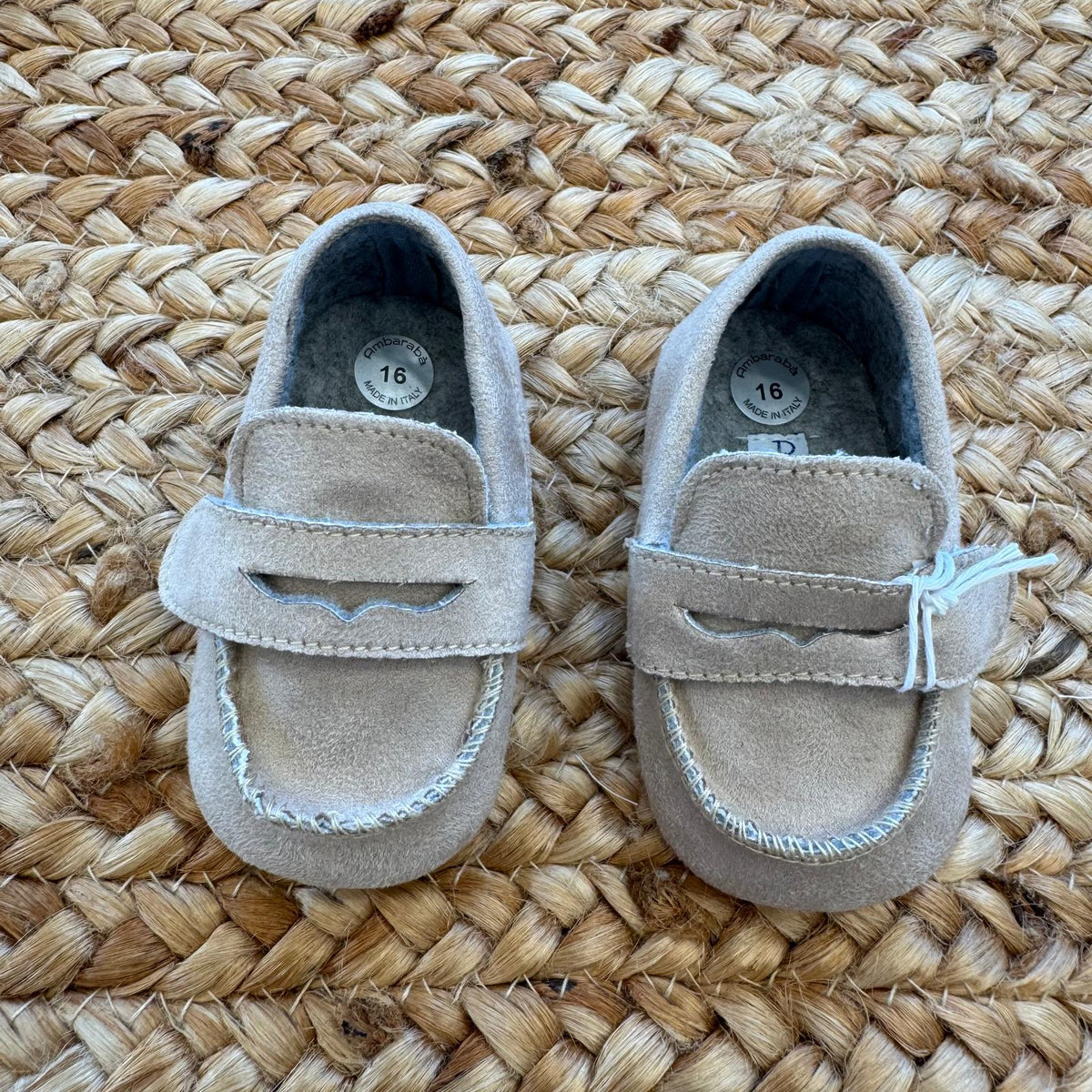 Scarpe battesimo bimbo beige modello mocassino elegante da cerimonia