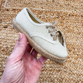 Scarpe culla per bambini in lino naturale con lacci in juta, eleganti e leggere