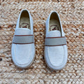Scarpe culla in lino per bambini, eleganti e leggere per la cerimonia.