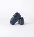 Suola scarpette blu bimbo con logo ricamato