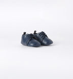 Scarpe culla bimbo blu con lacci 