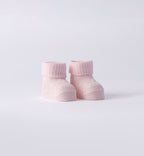 Scarpette rosa in cotone per neonata corredino Battesimo