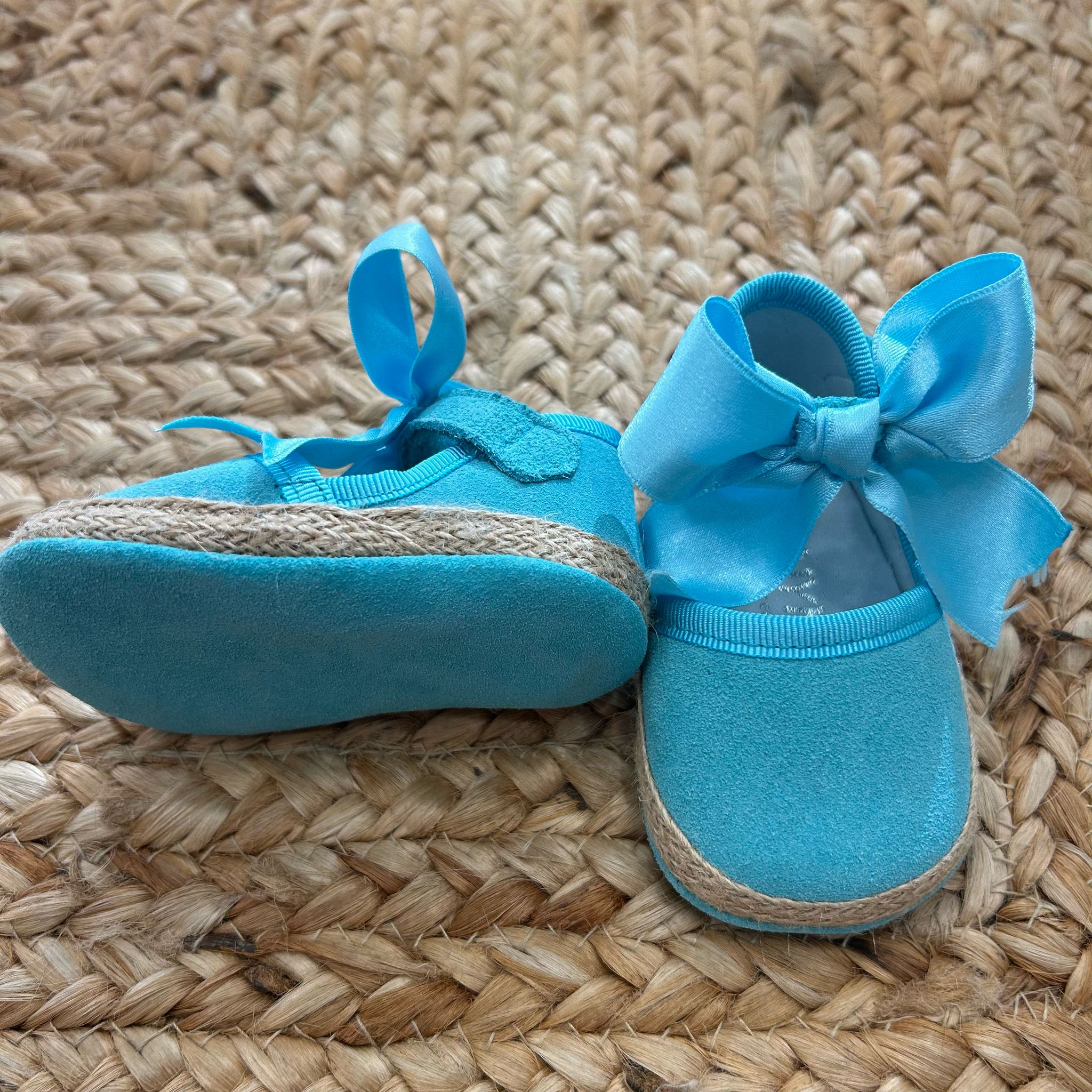 Suola morbida scarpe culla azzurre