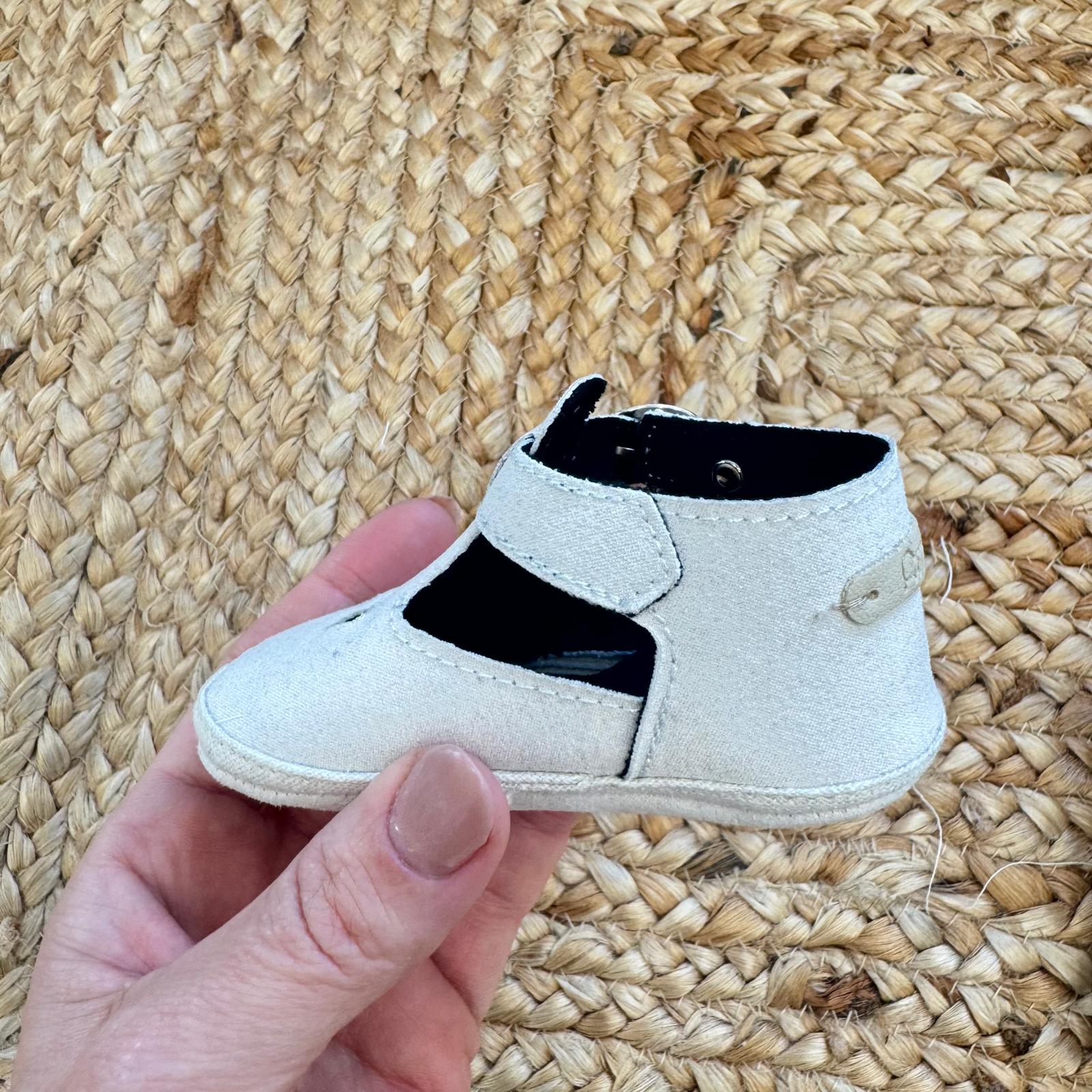 scarpine battesimo neonato con fibbia laterale