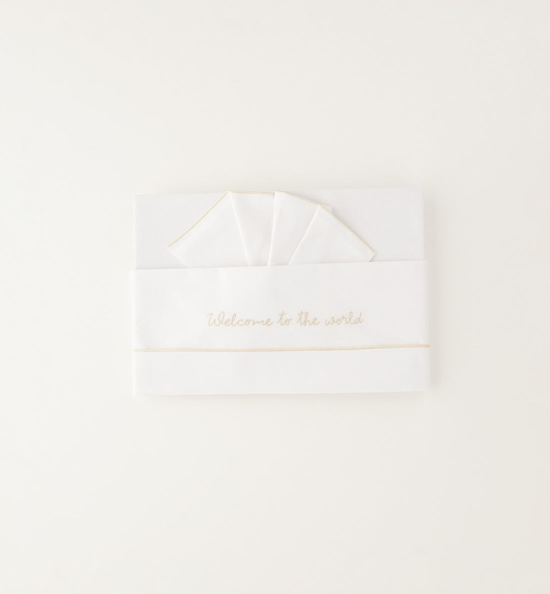 Set lenzuola culla unisex 100% cotone con scritta Welcome to the world