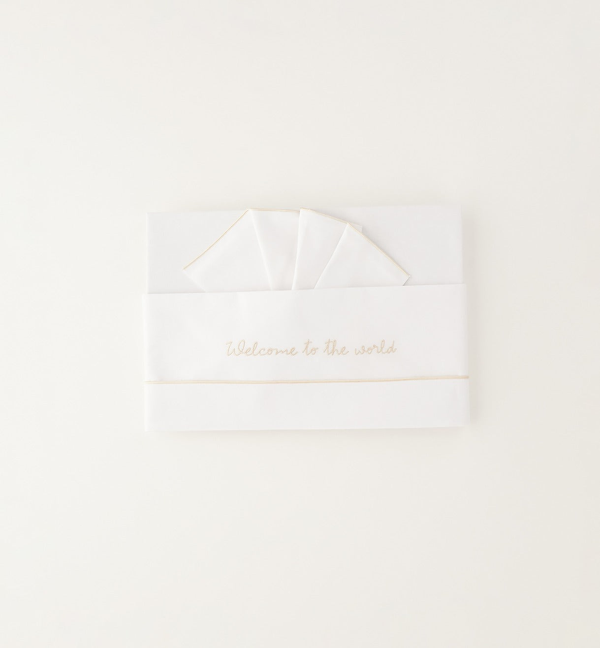 Set lenzuola culla unisex 100% cotone con scritta Welcome to the world