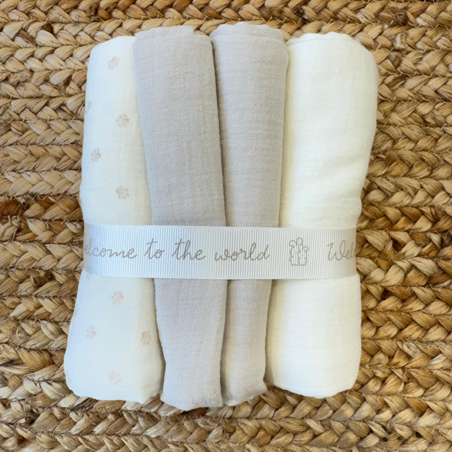 Set mussole per neonati in 100% cotone unisex