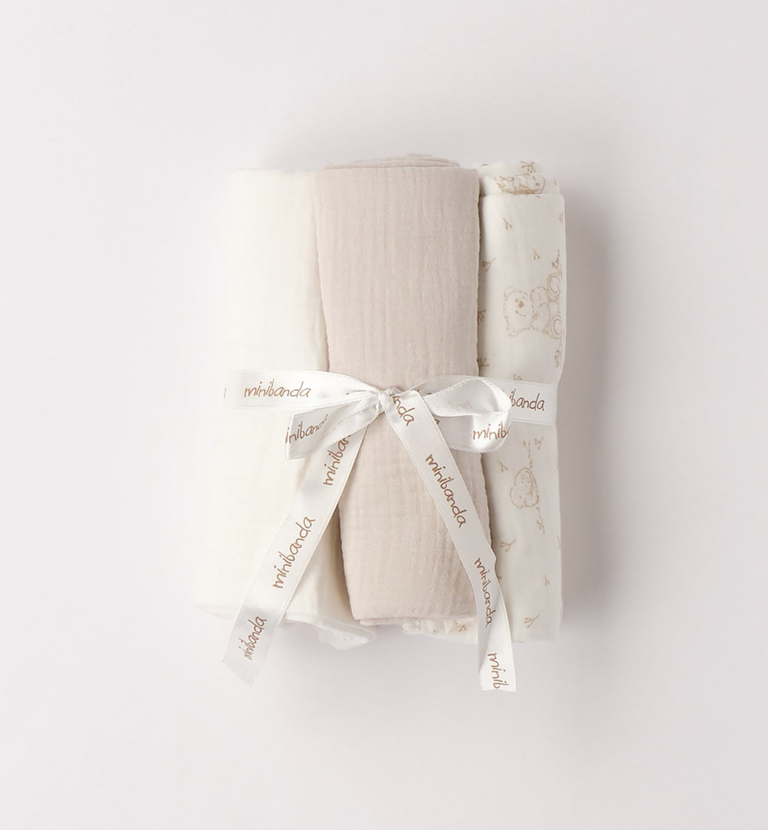 Set mussole unisex neonato in cotone garzato