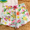 shorts bimba cotone fantasia floreale multicolor estiva