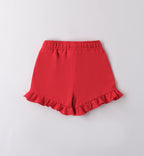 Retro shorts rossi bimba con elastico in vita

