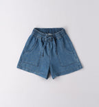 Retro shorts denim bimba con elastico