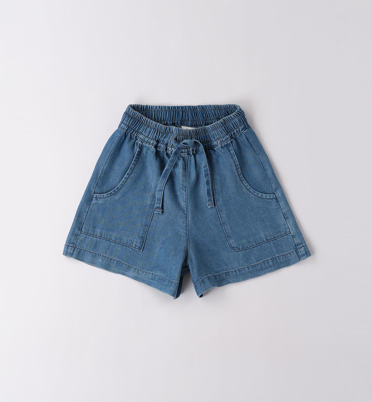 Retro shorts denim bimba con elastico