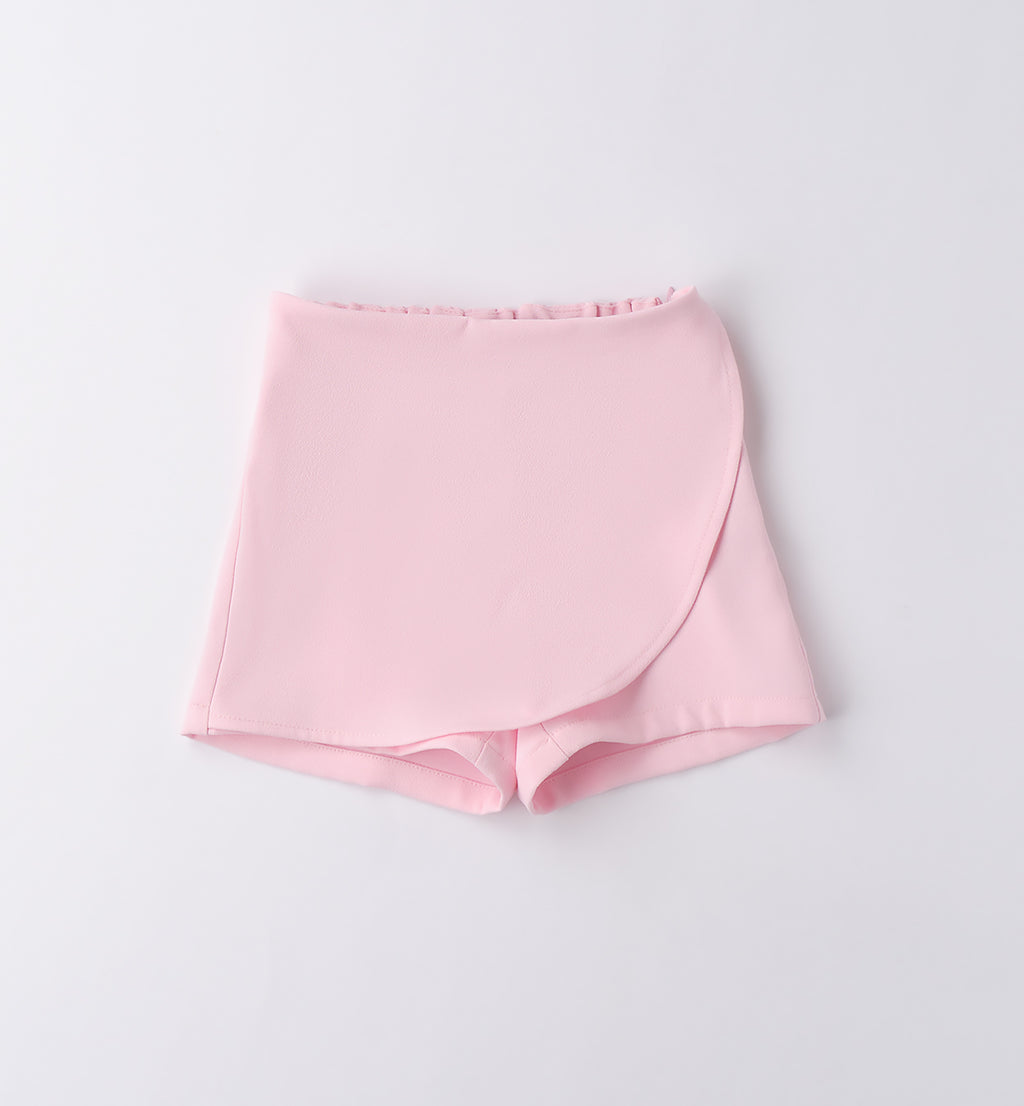 Shorts rosa a petalo per bambina elegante