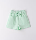 Shorts vichy verde con fiocco iDO bambina