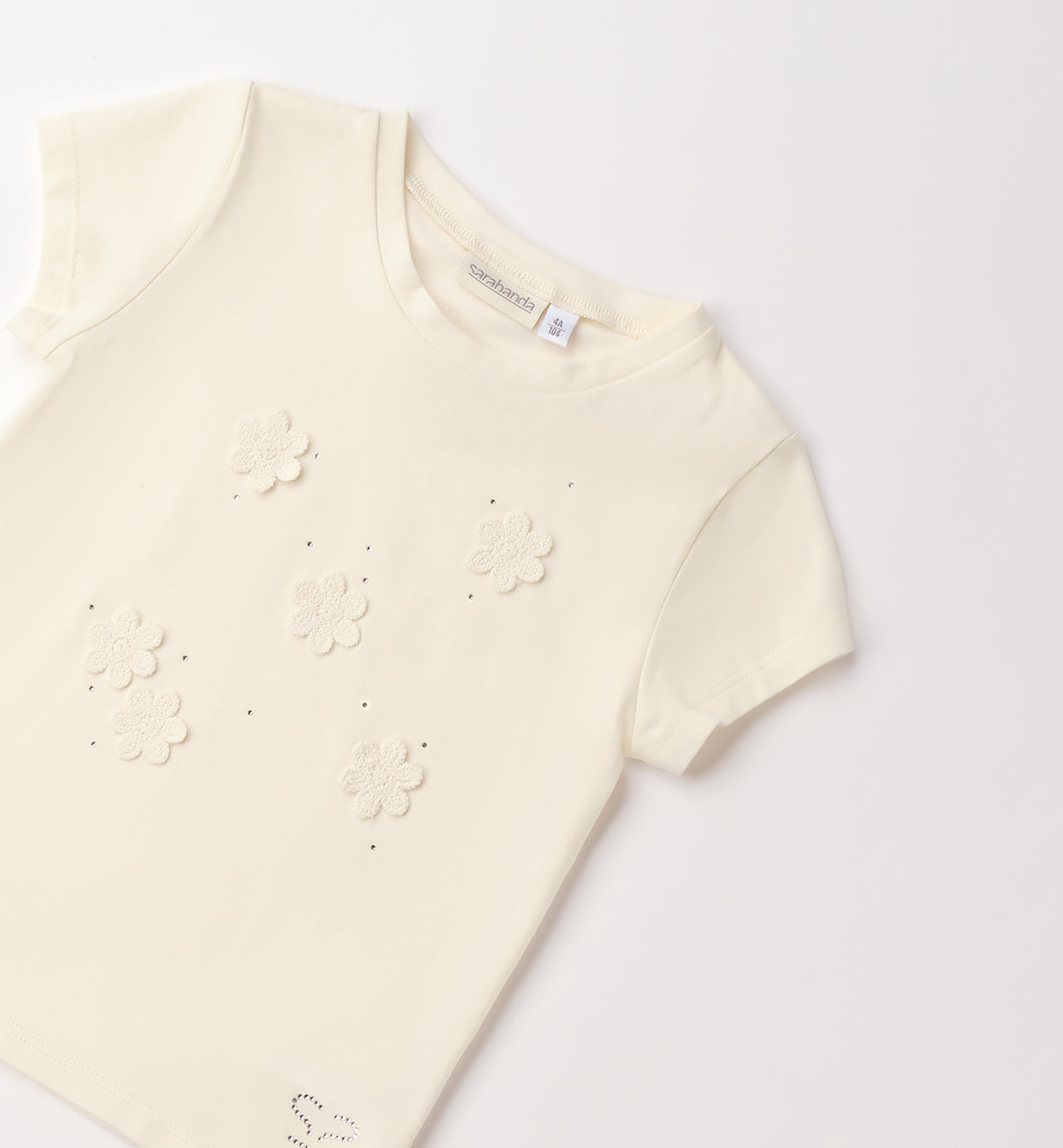 t-shirt-bambina-panna-cotone-elegante.