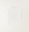 Retro t-shirt bimbo bianca in cotone a manica corta