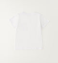 Retro t-shirt bimbo in cotone bianca a manica corta