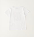 Dettaglio t-shirt bimbo in cotone con stampa tropicale e surf
