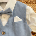 dettaglio tessuto completo bimbo elegante azzurro