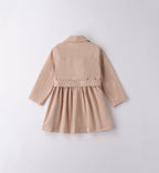 Retro trench bambina con taglio svasato