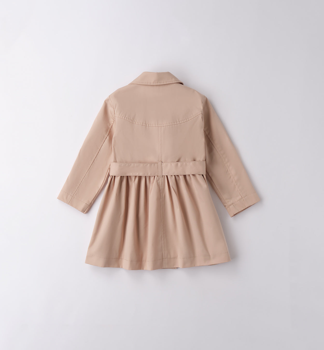 Retro trench bambina con taglio svasato