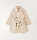 trench bimba elegante beige con cintura