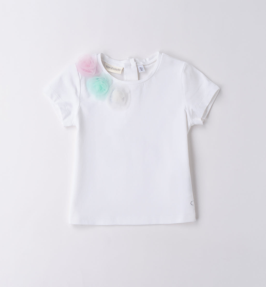 Completo bambina Sarabanda con fiori in tulle

