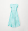 retro tuta bambina elegante plissé con cintura