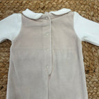 Retro tutina nascita beige per bambina