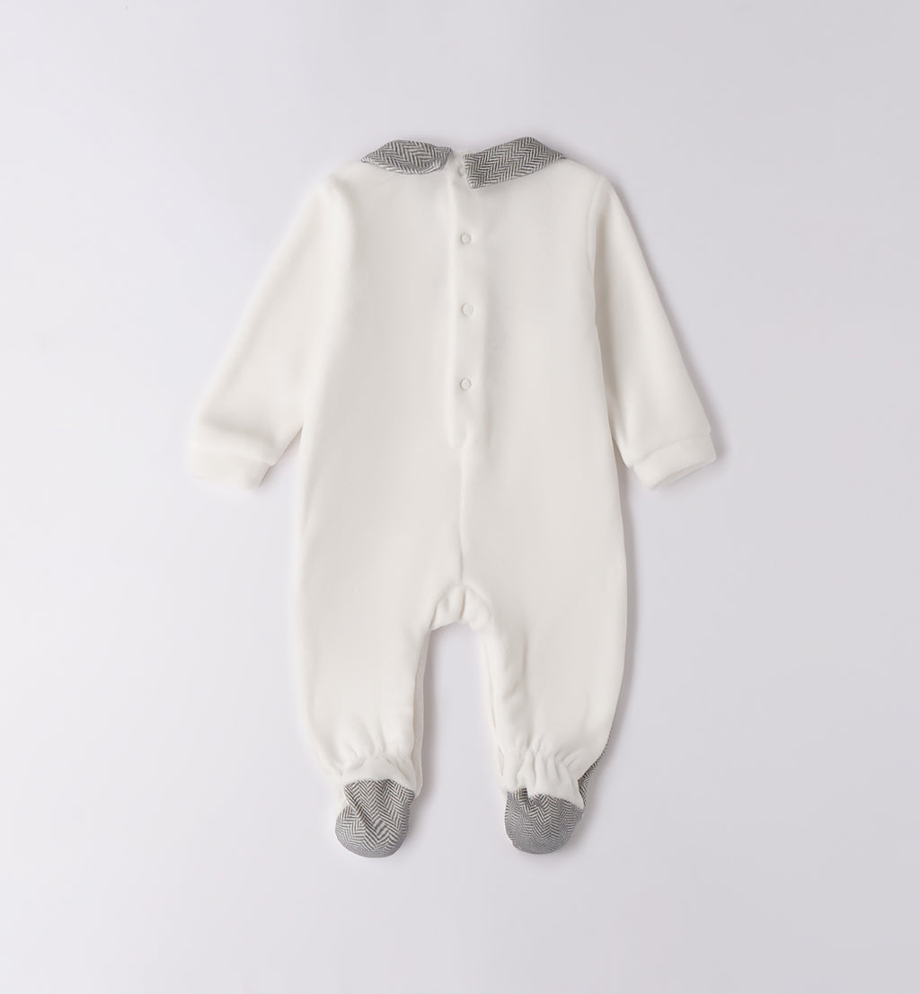tutina-ciniglia-neonato-panna-grigio-anatroccolo-dettaglio