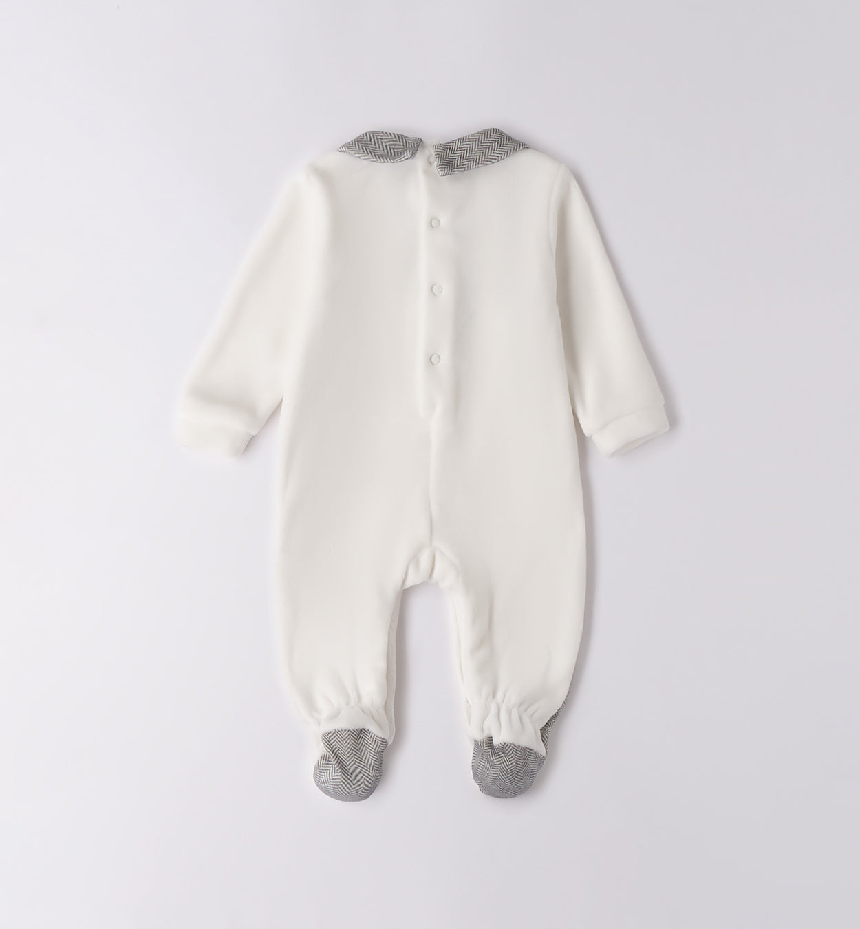tutina-ciniglia-neonato-panna-grigio-anatroccolo-dettaglio