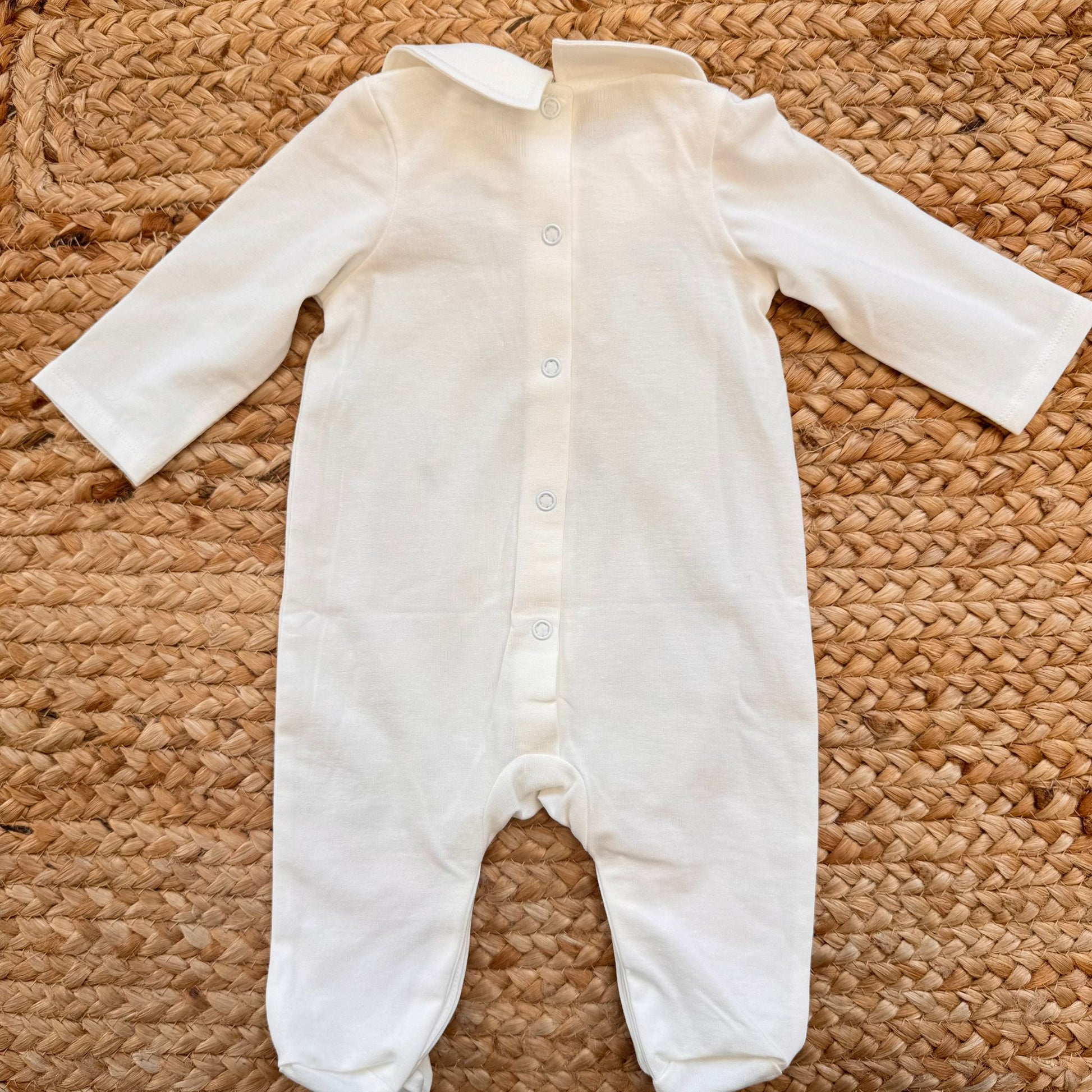 Retro tutina bimbo in cotone con chiusura a bottoncini