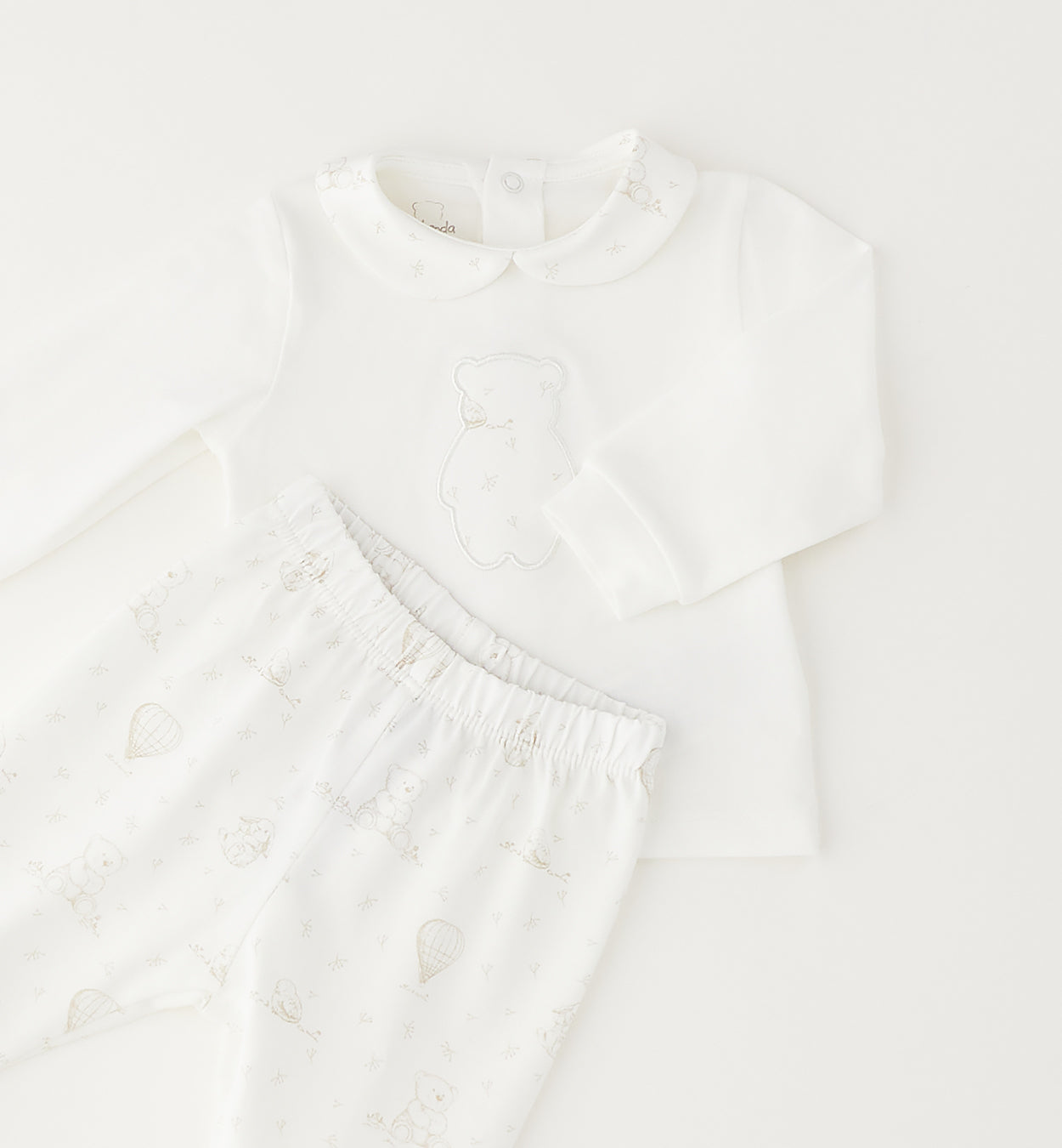 Tutina cotone neonato con fantasia delicata