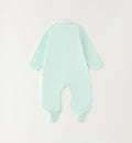 tutina neonata cotone con piedini e chiusura frontale pratica