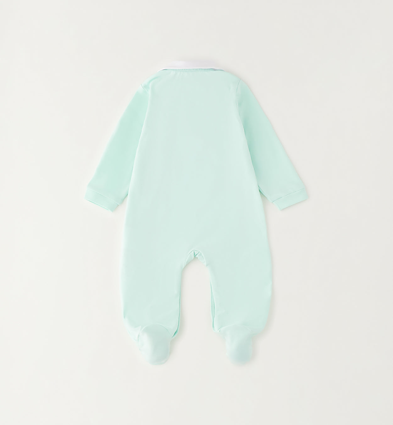 tutina neonata cotone con piedini e chiusura frontale pratica